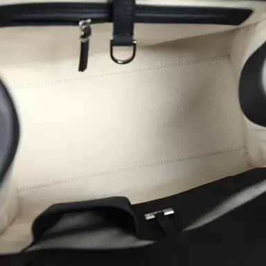 The Row The Row Soft Margaux 12 Bag Black Calfskin Silver Hardware | Thumbnail 10 The Row The Row Soft Margaux 12 Bag Black Calfskin Silver Hardware | Thumbnail 10