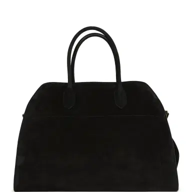 The Row The Row Soft Margaux 15 Bag Black Suede Gold Hardware | Thumbnail 4 The Row The Row Soft Margaux 15 Bag Black Suede Gold Hardware | Thumbnail 4
