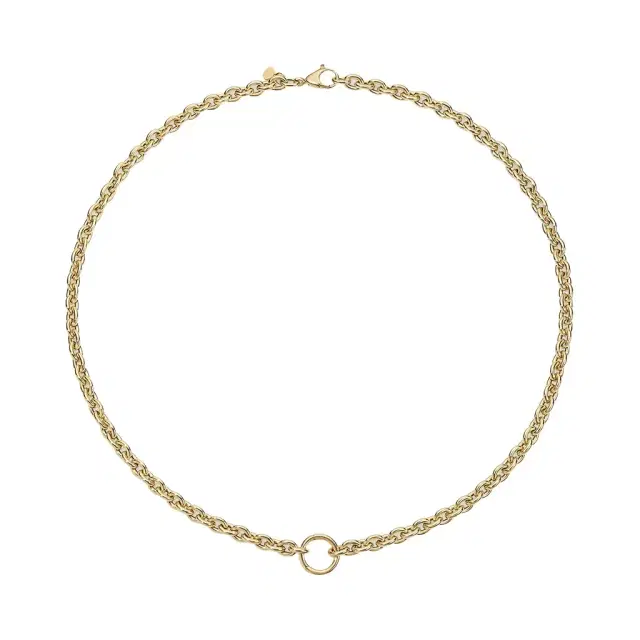 Stephanie Gottlieb Cleo Oval Chain Necklace with Clasp