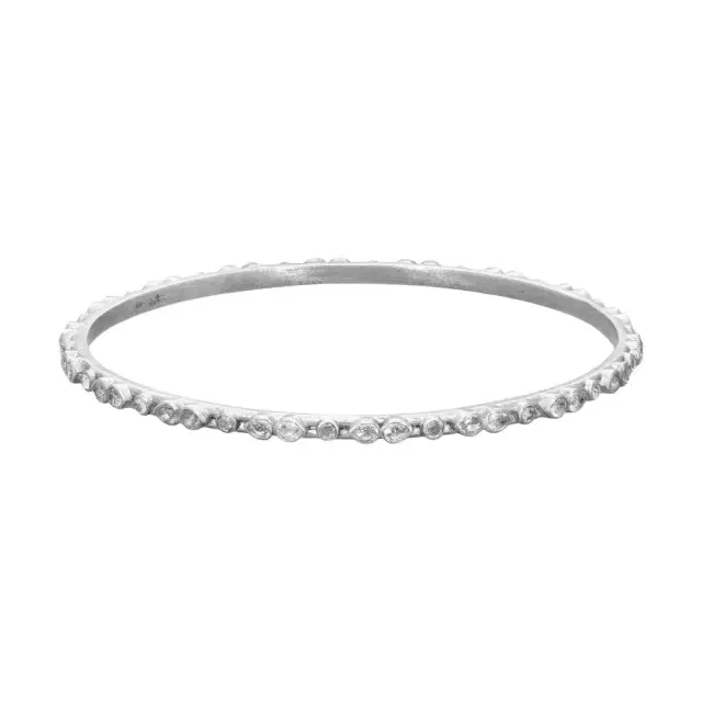Armenta Armenta New World Sterling Silver White Sapphire Scattered Bangle Bracelet by The Solist