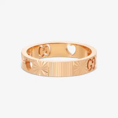 Gucci Gucci Icon 18K Rose Gold Band Ring YBC729460001014 - by The Solist | Thumbnail 3