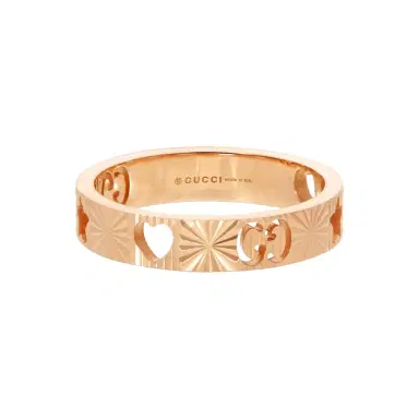 Gucci Gucci Icon 18K Rose Gold Band Ring YBC729460001014 - by The Solist | Thumbnail 1