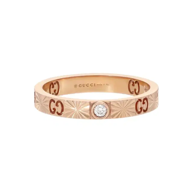 Gucci Gucci Icon 18K Rose Gold Diamond Band Ring YBC727892001015 - by The Solist