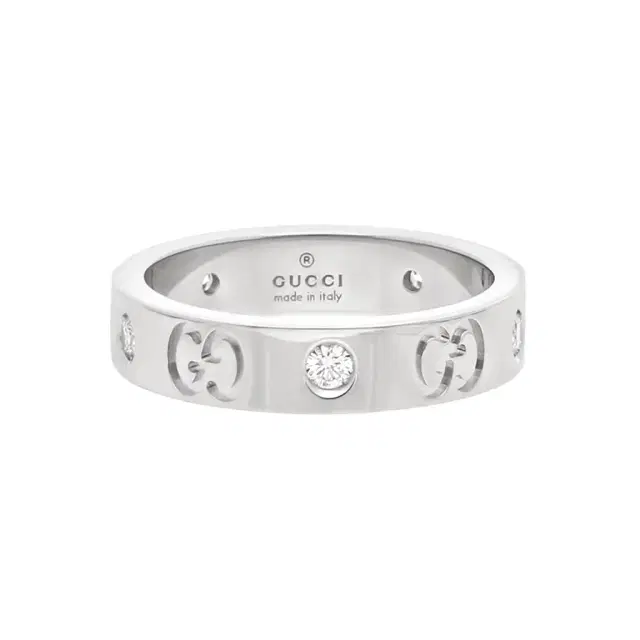 Gucci Gucci Icon 18K White Gold Diamond Thin Band Ring YBC100881001009 - by The Solist