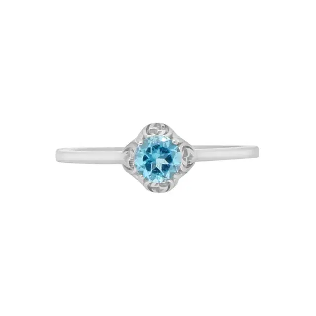 Gucci Gucci Interlocking G 18K White Gold Topaz Ring Sz. 5 by The Solist