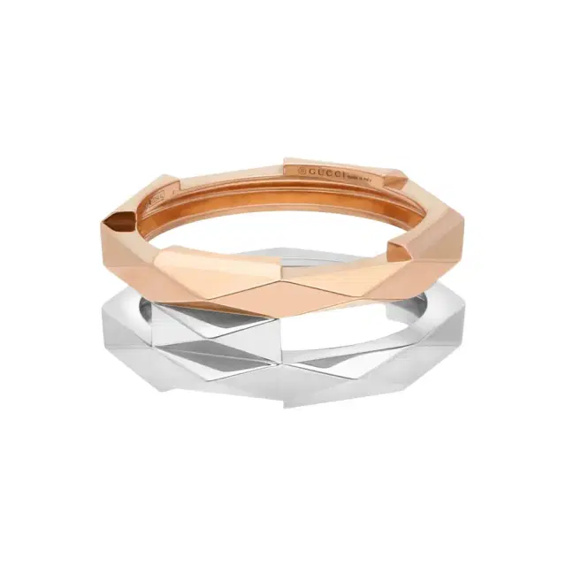 Gucci Gucci Link to Love 18K Rose & White Gold Ring YBC745696001016 - by The Solist