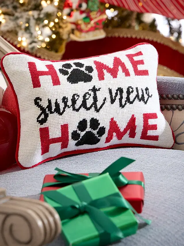 C & F Home Home Sweet New Home Needlepoint Pillow