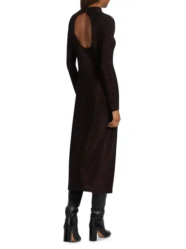 Johnny Was Women's Jewell Metallic Knit Open-Back Midi-Dress - Espresso | Thumbnail 5 Johnny Was Women's Jewell Metallic Knit Open-Back Midi-Dress - Espresso | Thumbnail 5