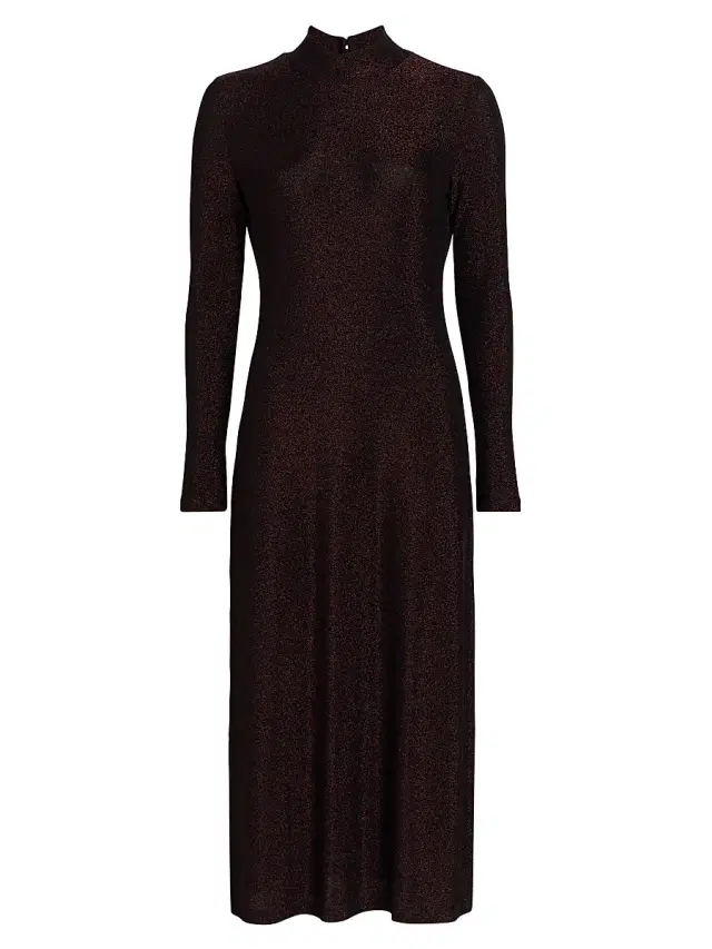 Johnny Was Women's Jewell Metallic Knit Open-Back Midi-Dress - Espresso