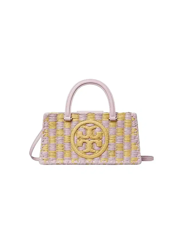 Tory Burch Women's Ella Checkered Crochet Top Handle Bag - Light Purple