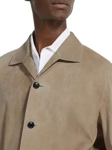 ZEGNA Men's Sheepskin Chore Jacket - Light Taupe | Thumbnail 4