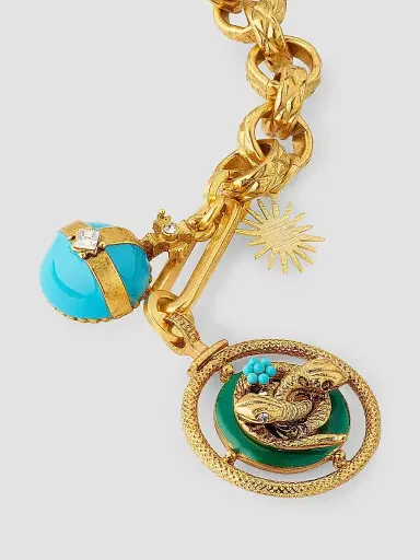 Elizabeth Cole Women's Snake Crystal, Enamel & 24K-Gold-Plated Bag Charm - Nocolor | Thumbnail 2