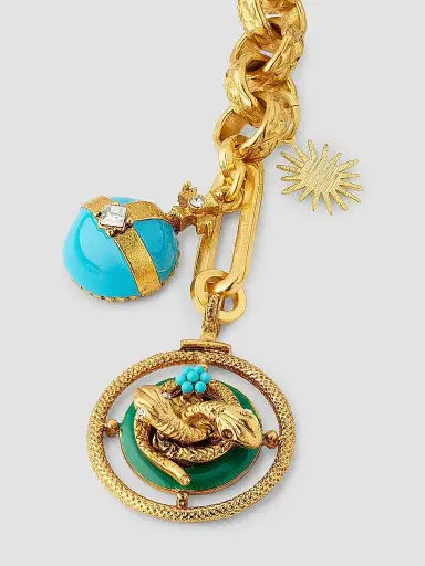 Elizabeth Cole Women's Snake Crystal, Enamel & 24K-Gold-Plated Bag Charm - Nocolor | Thumbnail 3