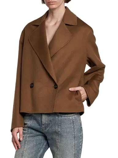 Stella McCartney Women's Short Wool Peacoat - Toffee - Size 12 | Thumbnail 4 Stella McCartney Women's Short Wool Peacoat - Toffee - Size 12 | Thumbnail 4