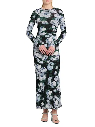 Stella McCartney Women's Bunch Of Roses Mesh Maxi Dress | Thumbnail 2