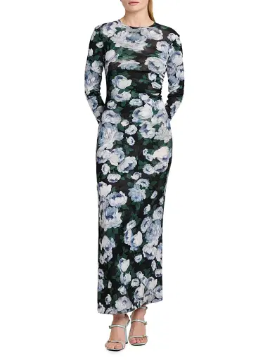 Stella McCartney Women's Bunch Of Roses Mesh Maxi Dress | Thumbnail 3