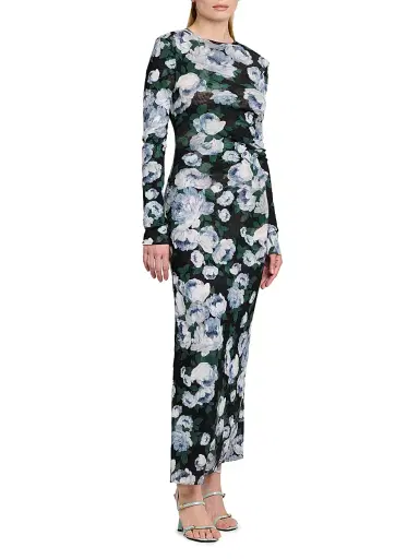 Stella McCartney Women's Bunch Of Roses Mesh Maxi Dress | Thumbnail 4