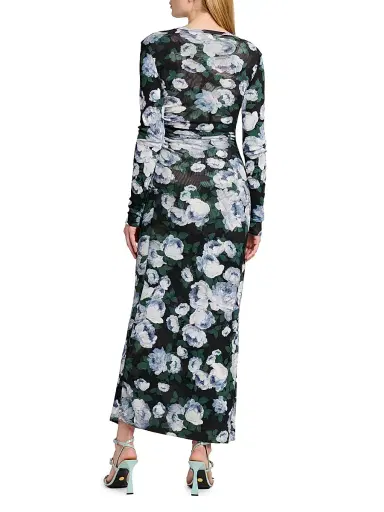 Stella McCartney Women's Bunch Of Roses Mesh Maxi Dress | Thumbnail 5
