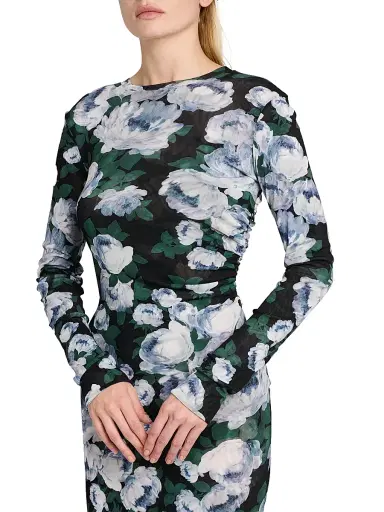 Stella McCartney Women's Bunch Of Roses Mesh Maxi Dress | Thumbnail 6