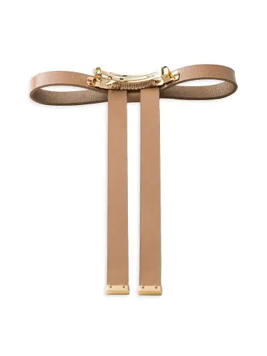 Prada Women's Leather Hair Clip - Beige | Thumbnail 2