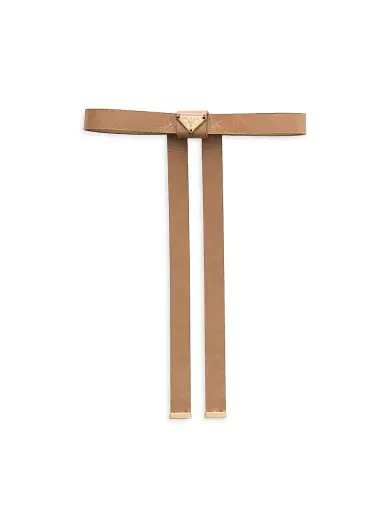 Prada Women's Leather Hair Clip - Beige | Thumbnail 1