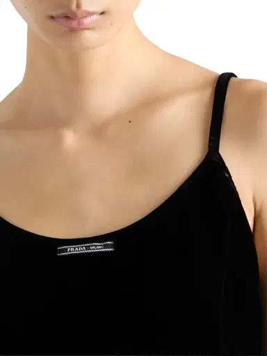 Prada Women's Velvet Top - Black | Thumbnail 4 Prada Women's Velvet Top - Black | Thumbnail 4