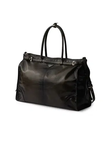 Prada Men's Bonnie Antiqued Leather Tote Bag | Thumbnail 4