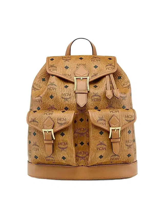 MCM Women's Small Aren Visetos Backpack - Brown