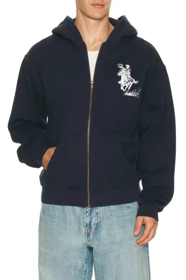 ONE OF THESE DAYS Barbed Zip Up Hoodie | Thumbnail 4