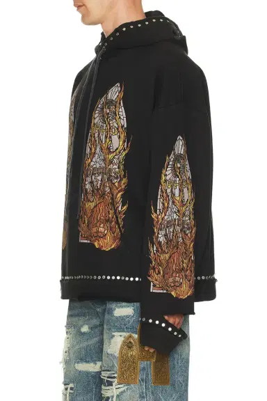 Who Decides War by Ev Bravado Hardware Hooded Pullover | Thumbnail 2