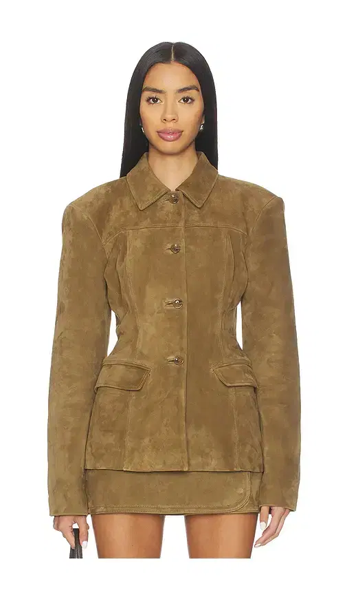 EAVES Aina Suede Cinched Jacket