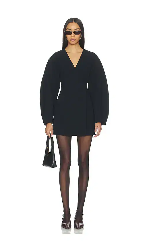 EAVES Norna Polished Crepe Mini Dress