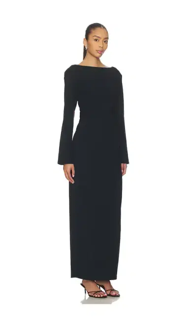 EAVES Norna Polished Crepe Maxi Dress | Thumbnail 2