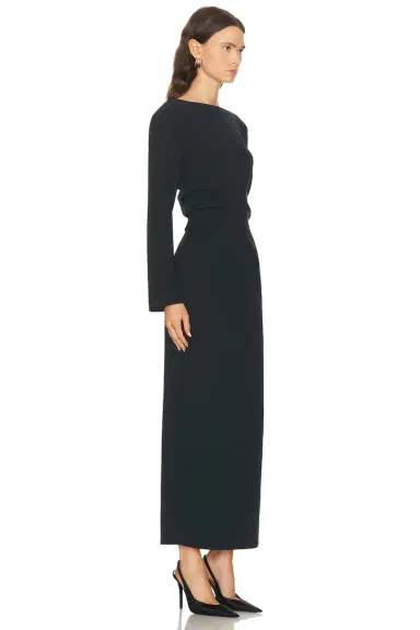 EAVES Norna Polished Crepe Maxi Dress | Thumbnail 4