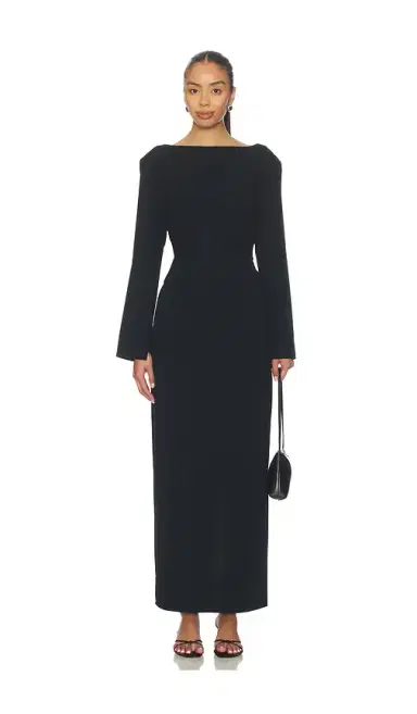 EAVES Norna Polished Crepe Maxi Dress | Thumbnail 1