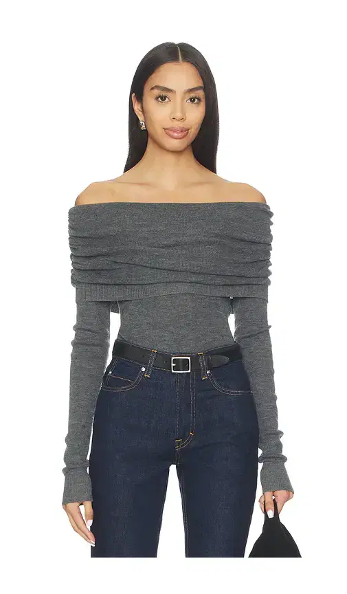 Light Merino Off Shoulder Sweater