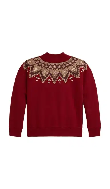 Polo Ralph Lauren Long Sleeve Lightweight Fleece Mockneck Bubble Sweatshirt | Thumbnail 2