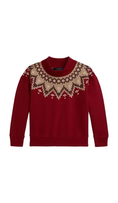 Polo Ralph Lauren Long Sleeve Lightweight Fleece Mockneck Bubble Sweatshirt | Thumbnail 1