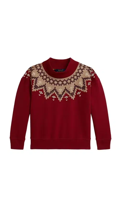 Polo Ralph Lauren Long Sleeve Lightweight Fleece Mockneck Bubble Sweatshirt