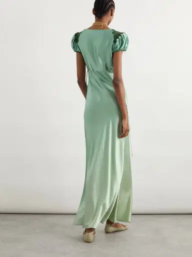 Chloé Lace-trimmed Silk-satin Gown | Thumbnail 3 Chloé Lace-trimmed Silk-satin Gown | Thumbnail 3