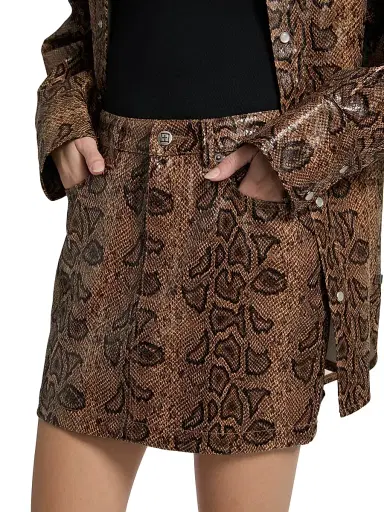Ksubi Women's New World Error Super X Snakebite Faux-Leather Miniskirt | Thumbnail 6 Ksubi Women's New World Error Super X Snakebite Faux-Leather Miniskirt | Thumbnail 6