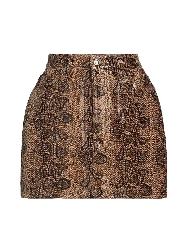 Ksubi Women's New World Error Super X Snakebite Faux-Leather Miniskirt - Assorted
