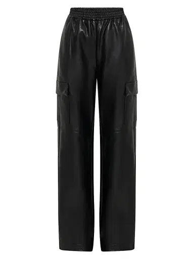 NICHOLAS Women's Edwina Faux Leather Cargo Pants - Black | Thumbnail 1 NICHOLAS Women's Edwina Faux Leather Cargo Pants - Black | Thumbnail 1