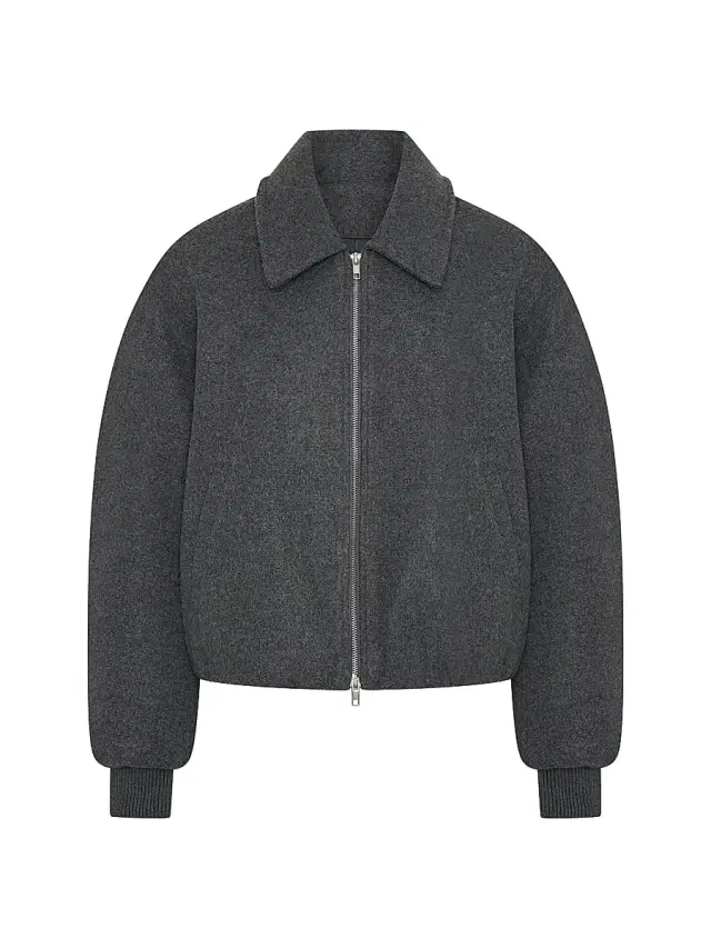 NICHOLAS Women's Frida Wool-Blend Bomber Jacket - Charcoal