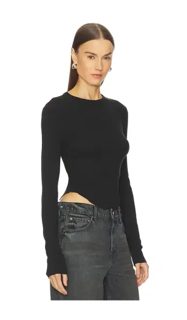 GRLFRND Scoop Hem Long Sleeve Tee | Thumbnail 2