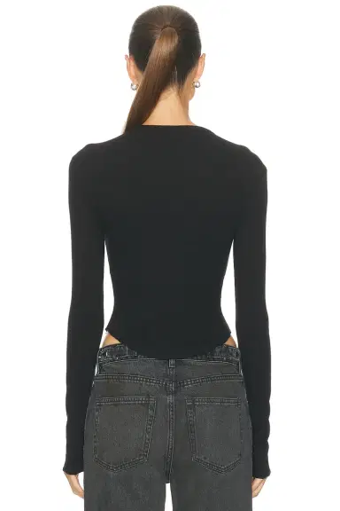 GRLFRND Scoop Hem Long Sleeve Tee | Thumbnail 5