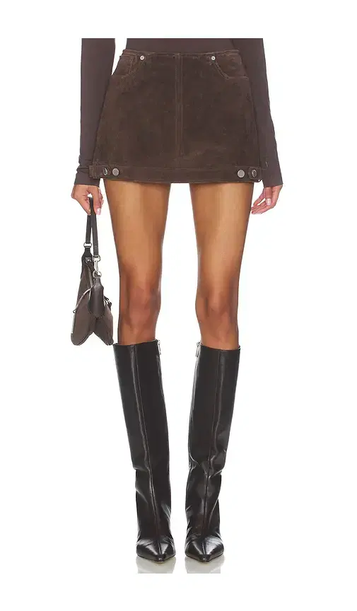 Faux Suede Mini Skirt