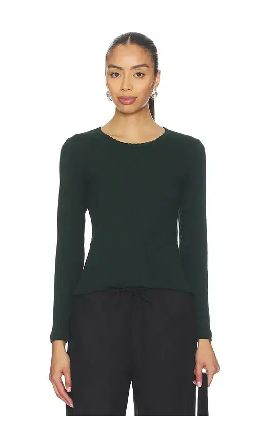 Pointelle Slim Fit Long Sleeve