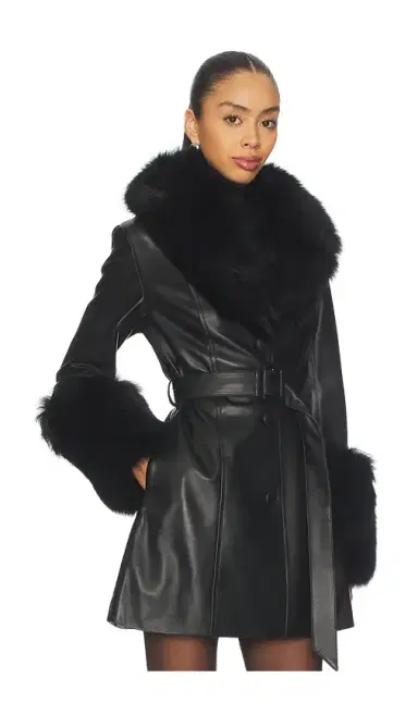 Susanna Chow Roxy Leather Coat | Thumbnail 2