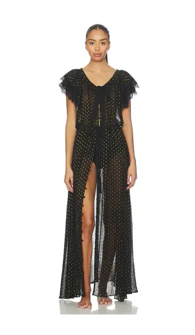 For Love & Lemons Liz Lurex Dot Robe | Thumbnail 1